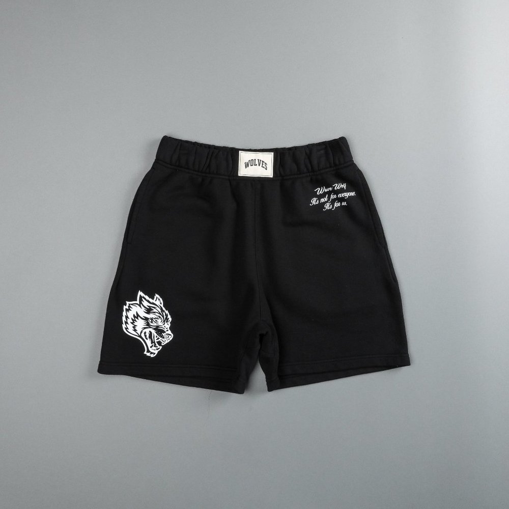 Our Own Wave Patch Liam Sweat Shorts Black Medium